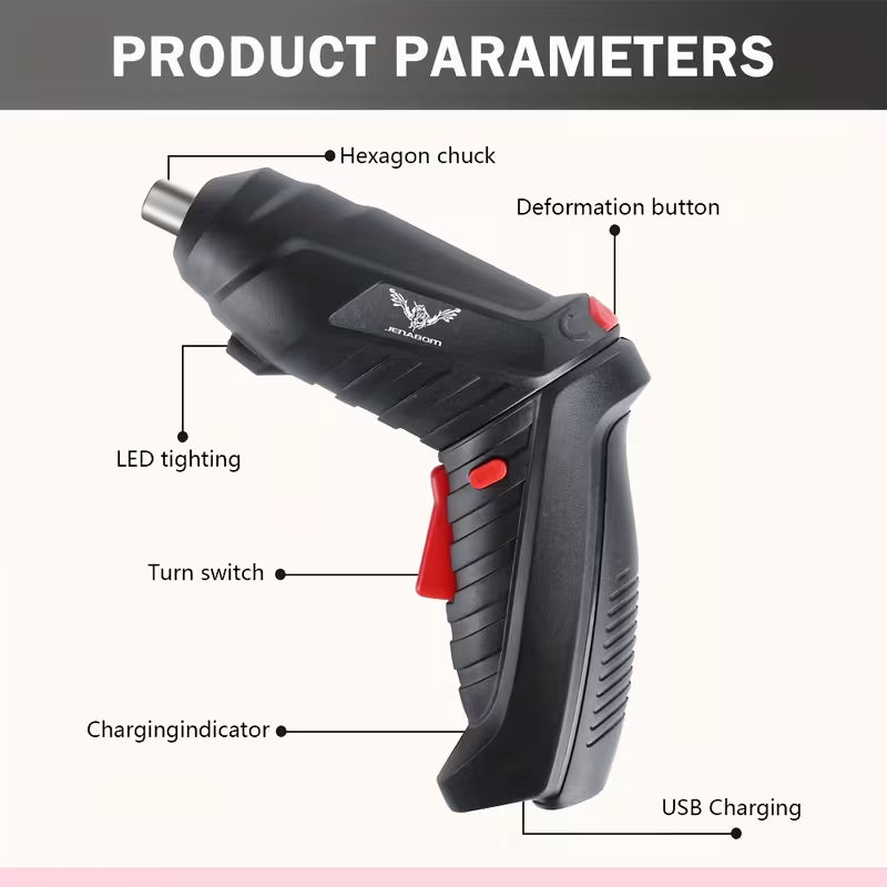 MINIDESTORNILLADOR INALÁMBRICO 47 PIEZAS