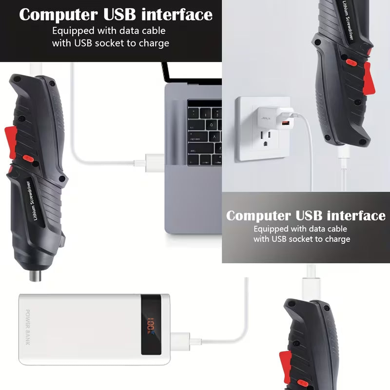 MINIDESTORNILLADOR INALÁMBRICO 47 PIEZAS